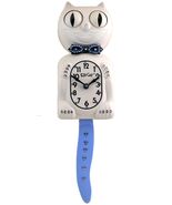 White  Kit-Cat Swarovski Bow Authorized Custom Edition Jeweled Clock Blu... - $139.95