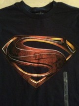 Man Of Steel Men&#39;s Shirt Superman 100% Cotton Black Size Small New! - £11.67 GBP