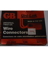 Gb UNI-lok Wire Connectors 10-2G2 Red Box of 99  inv E26 - £5.47 GBP