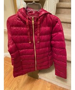 Calvin Klein Packable Lightweight Premium Down Hooded Jacket Red PS NWOT... - $40.00