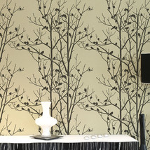 Birds In Trees Stencil Allover - Reusable wall stencils for DIY home decor! - £34.33 GBP