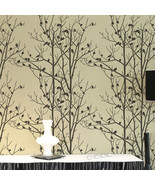 Birds In Trees Stencil Allover - Reusable wall stencils for DIY home decor! - £34.41 GBP