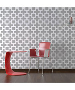 Square Plus Allover - Large Scale - Sturdy and Reusable Wall Stencils! - £32.01 GBP