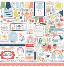 Echo Park Paper Little Dreamer Girl Cardstock Stickers 12 X 12 Inch Elem... - $474.11 MXN
