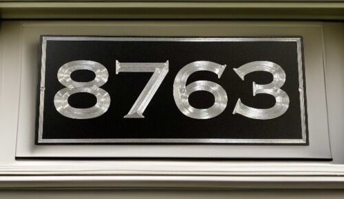 Engraved Personalized Custom House Home Number Street Address Metal 12x5 Sign