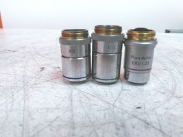Lot of 3 Bausch Lomb Reichert Microscope Objectives AS-IS - £46.72 GBP
