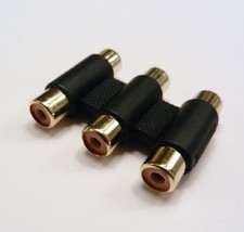 3 Rca Jack To 3 Rca Jack Female Adaptor Connector - £2.16 GBP