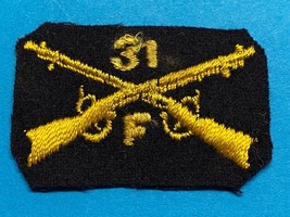 F COMPANY, 31st INFANTRY REGIMENT, COLLAR INSIGNIA, PATCH, UNKOWN TIME P... - £5.84 GBP