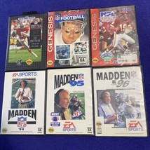 Huge Lot of 6 NFL Football Madden Games for Sega Genesis - Boxed + Tested - £24.27 GBP