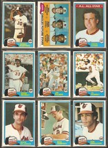 1981 Topps Baltimore Orioles Team Lot 25 Diff Eddie Murray Jim Palmer Bumbry + - £6.38 GBP