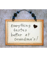 Wall Decor Sign - Everything tastes better at Grandma&#39;s! - £8.78 GBP