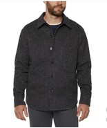 Banana Republic Mens Shirt Jacket Black Shacket Lined Chest Pocket Heavy... - $84.18 CAD