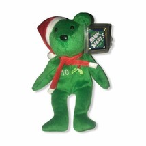 Chipper Jones #10 Salvinos Bamm Beano&#39;s Green Bear 1998 Santa Hat Christmas - £5.68 GBP