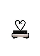 Wrought Iron Roller Style Toilet Tissue Paper Holder Heart Bathroom Wall... - $21.28