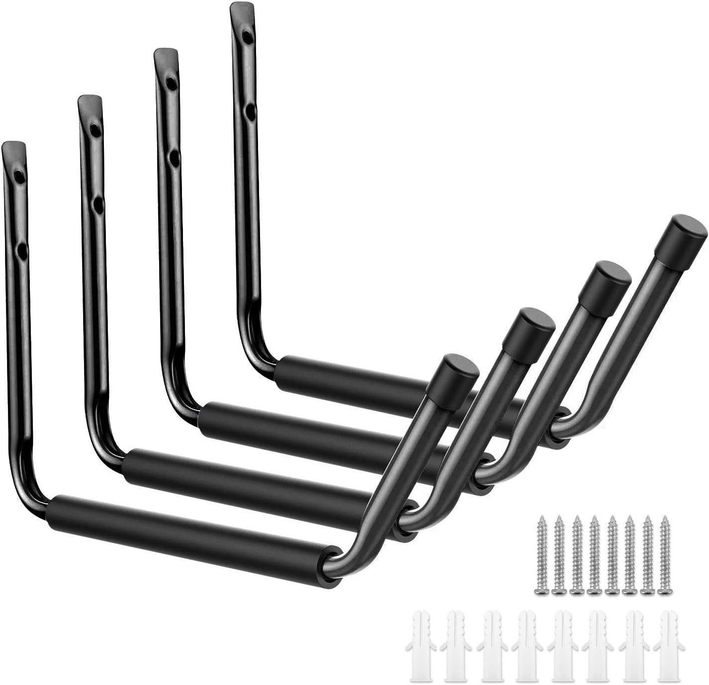 Heavy Duty Garage Indoor Kayak Storage Hooks Hanger, Wall Mounted, Black). - $37.92