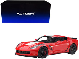 2017 Chevrolet Corvette C7 Grand Sport Red w White Stripe Black Fender Hash Mark - £147.67 GBP