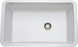 Rohl Allia 6307-00 32&quot; Single Bowl Undermount Fireclay Kitchen Sink - White - £549.35 GBP