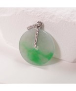 18k White Gold Delicate Emerald Necklace with Real Diamonds and Natural ... - $7,126.76 CAD