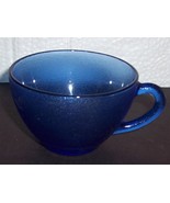 (3) Cobalt Blue Frosted Glass Tea Cups Made in Brazil - $39.90