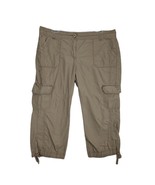 Tommy Hilfiger Women&#39;s 12 Brown Cargo Capri Pants 36x22&quot; Gorpcore Hiking... - $28.66 CAD