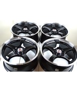 New DDR 18x8 Fuzion 5x100/114.3 Black Polished Lip 18" Wheels Rims (Set ... - $839.00