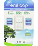 Sanyo Eneloop Charger &amp; Battery Pack (Recharges AA, AAA, C, D) 2100 Charges - $61.72 CAD