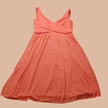 David Bridal Guava Coral Pleated Dress Size 10 V Neck Elegant Evening We... - $32.54