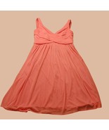 David Bridal Guava Coral Pleated Dress Size 10 V Neck Elegant Evening We... - £26.00 GBP