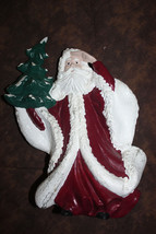 Painted Ceramic Santa Holding Christmas Tree - £6.26 GBP