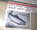 Vintage stamps -2001 WISCONSIN -State Great Lakes Trout &amp; Salmon Stamp -... - £4.61 GBP