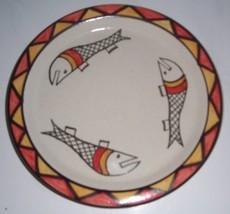 AFRICA DEDZA NKHOTAKOTA POTTERY MALAWI CERAMIC PLATE - $31.29