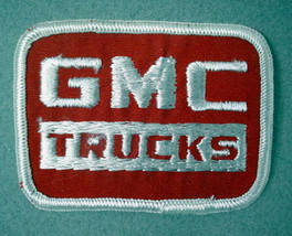 GMC TRUCKS red vintage shirt or jacket patch - $10.50