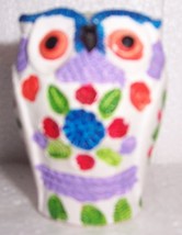 Aldo Lundi Multi Colored Ceramic Owl Pottery Art - £58.76 GBP
