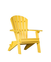 Kids Folding Adirondack Chair - Child Sized Outdoor Furniture Yellow - £238.93 GBP