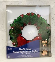Sienna Lighted Shimmering Wreath Christmas Window Silhouette Decoration, 16.5&quot; - £14.51 GBP