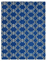 Brand New Scroll Tile Indigo 5x8 Persian Style Woolen Area Rug - £290.26 GBP