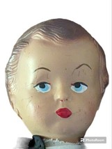 Vintage Celluloid Baby Doll 8&quot; Jointed Painted Eyes Red White Blue Ruby Lips - £16.26 GBP