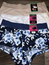 Maidenform ~ 3-Pair Womens Boyshorts Underwear Polyester Blend ~ L/7 - £18.01 GBP