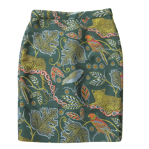 NWT NWT J.Crew No. 2 Pencil in Green Ornate Jungle Leopard Bird Floral Skirt 12 - £73.54 GBP