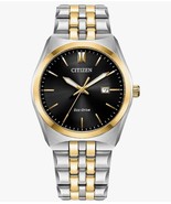 Citizen Eco-Drive Gold and Silver Timepiece Luminous Hands and Marker BM... - $391.05