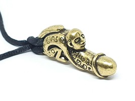 Penis Paladkik Monkey Necklace Brass Pendant Magic Holy Wealth Love Charm Luck - $16.70