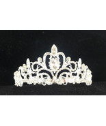 Crystal Wedding Tiara Bridal Crown Jewelry Prom Princess Queen Halloween - $336.80 MXN