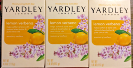 Yardley Lemon Verbena With Shea Butter &amp; Pure Citrus Oils Bar Soap 3 - 4... - £12.24 GBP