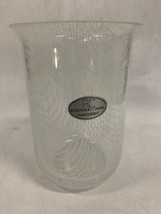 Vintage RC Ritzenhoff Cristal Vase Metletto Glass Netting 5.5&quot; German Art Glass - £109.83 GBP