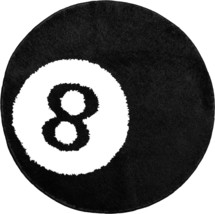 8 Ball Rug 24 inch White Black Hypebeast Rug Cool Rugs and Aesthetic Rugs for Be - £33.24 GBP