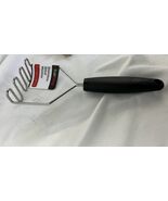 Potato Vegetable Masher stainless steel ￼ Kitchen Utensil Black Handle 9... - $11.43 CAD