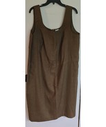 Womens Plus 20 Gemini Designs II Brown Sleeveless Summer Casual Dress - $28.71