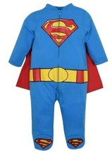 NIP DC Comics Justice League Superman Baby Boy Zip Up Costume Coverall 0-3 Month - £39.20 GBP