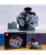 Electric Motor Car Mechanical Toy 3D Mini V8 Engine Model Kit DIY Buildi... - $1,299.91 MXN