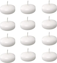 YIH 2&quot; White Unscented Dripless Floating Tealight Shape Candles Set (24Pack) - £28.76 GBP